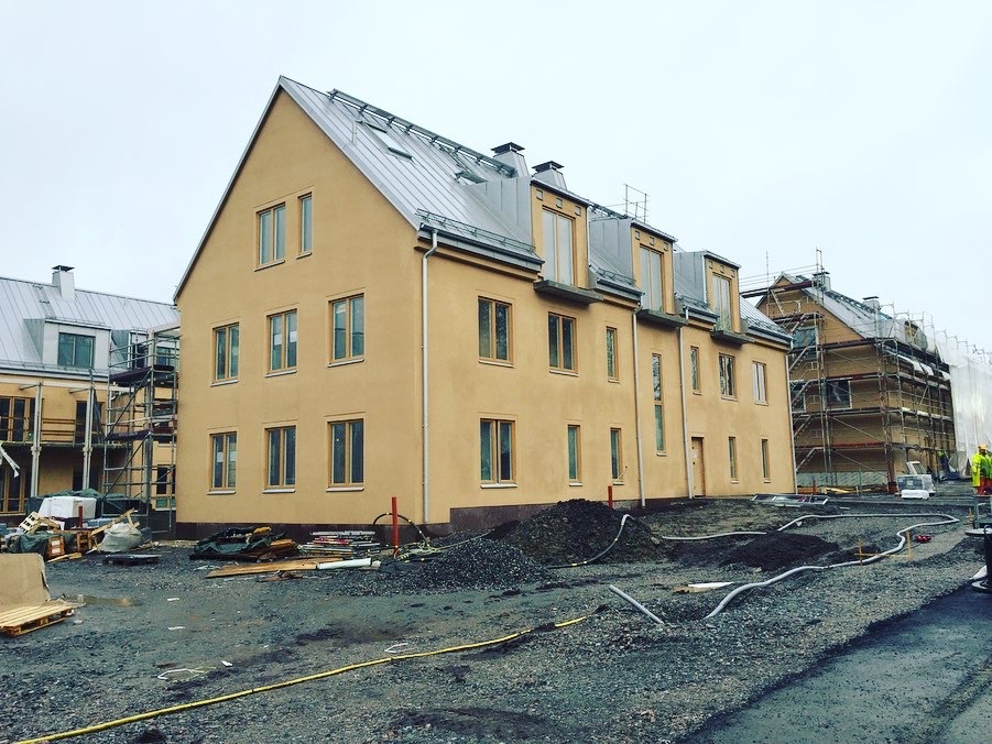 platsbesök på Näsby Slottspark byggplats