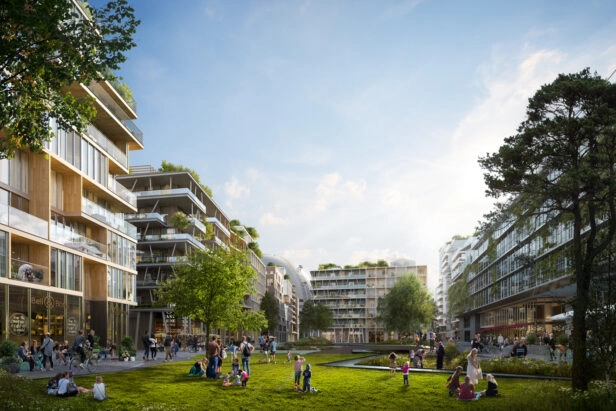 Brunnberg & Forshed Arkitektkontor - Söderstadion vision för en hållbar stadsdel, park -bild TMRW